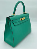 Kelly 28 Epsom Vert Jade Gold Hardware Kelly 28 Epsom Vert Jade Gold Hardware