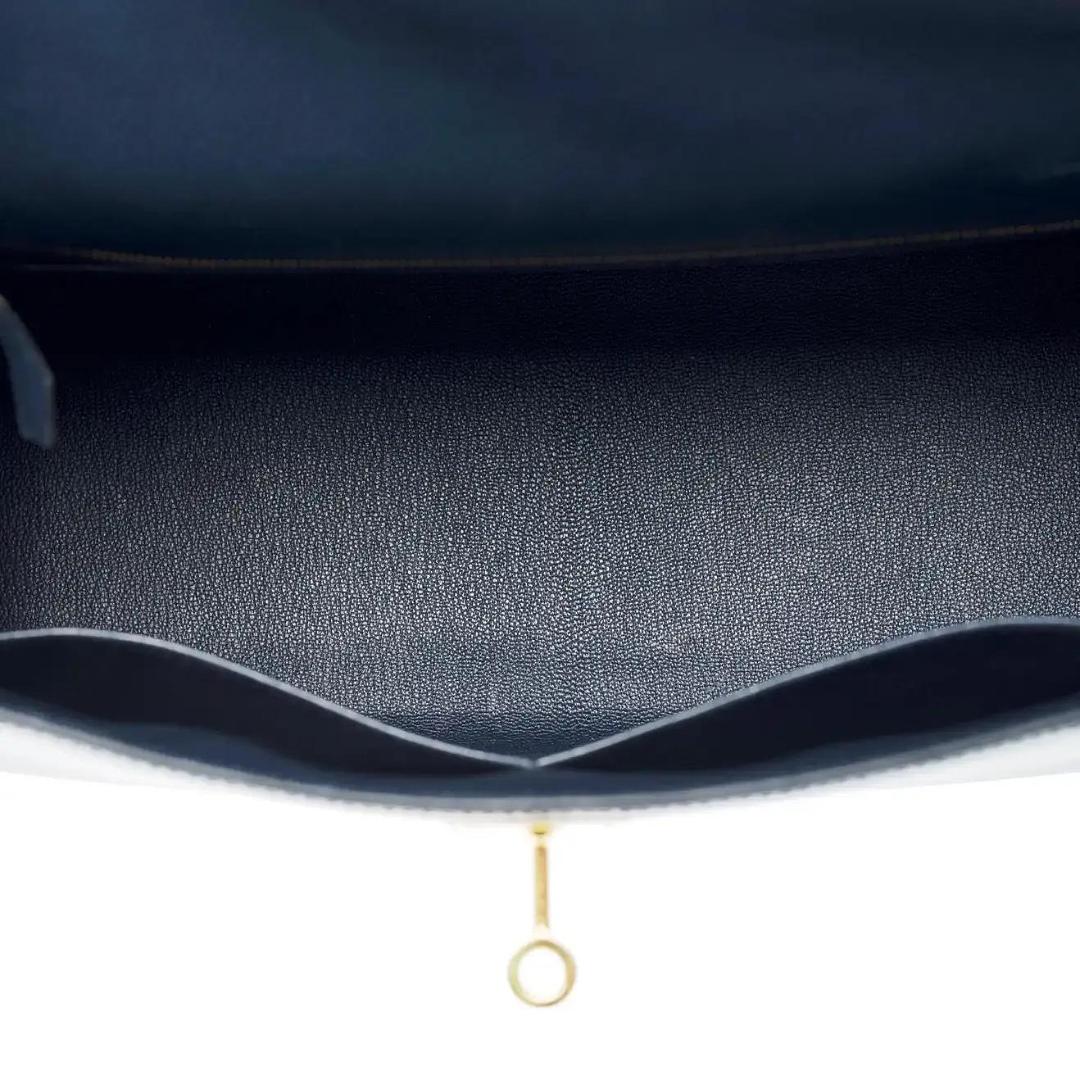 Kelly 25 Epsom Bleu Indigo Gold Hardware Kelly 25 Epsom Bleu Indigo Gold Hardware