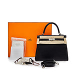 Kelly 25 Swift Noir Palladium Hardware Kelly 25 Swift Noir Palladium Hardware