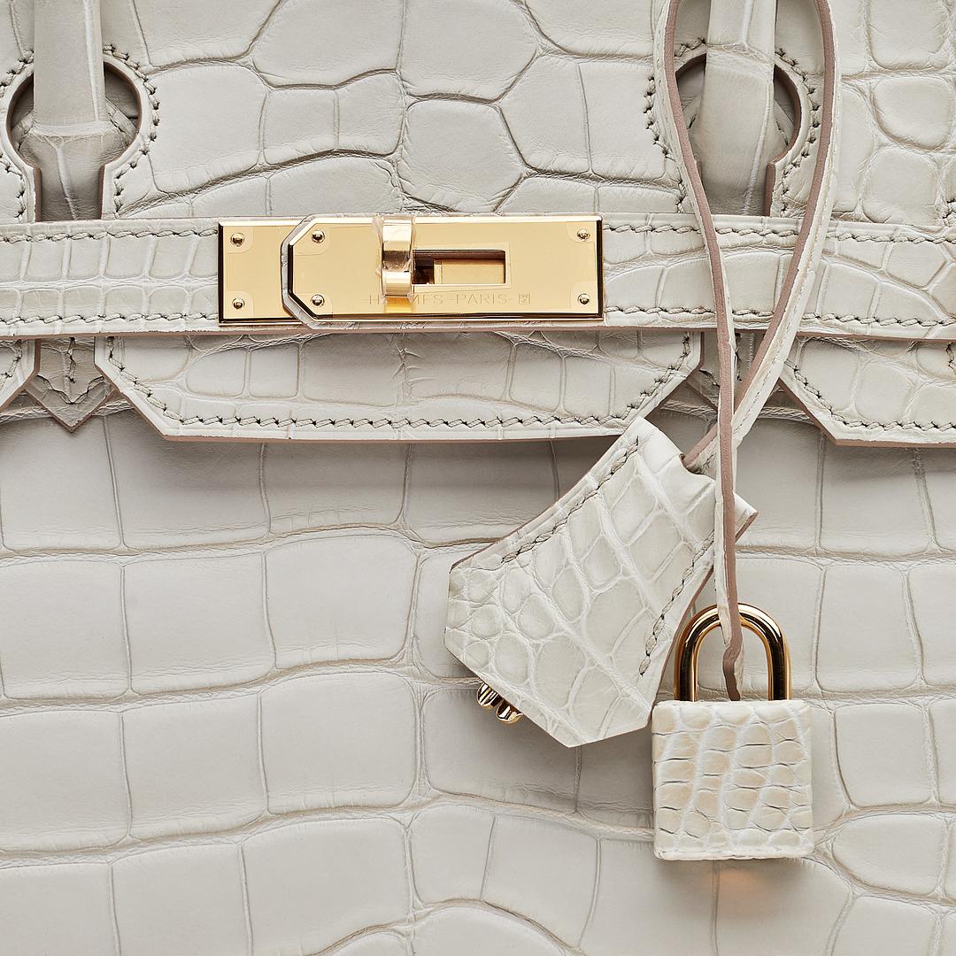 Birkin 30 Matte Alligator Mississippi Beton Gold Hardware Birkin 30 Matte Alligator Mississippi Beton Gold Hardware