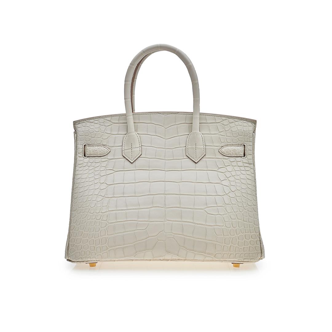 Birkin 30 Matte Alligator Mississippi Beton Gold Hardware Birkin 30 Matte Alligator Mississippi Beton Gold Hardware
