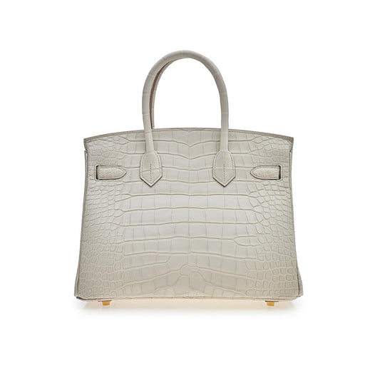 Birkin 30 Matte Alligator Mississippi Beton Gold Hardware