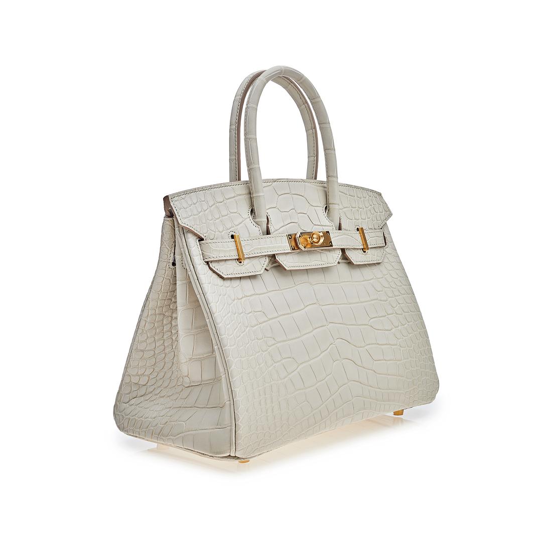 Birkin 30 Matte Alligator Mississippi Beton Gold Hardware Birkin 30 Matte Alligator Mississippi Beton Gold Hardware