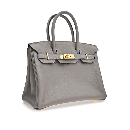 Birkin 30 Gris Togo Leather Gold Hardware
