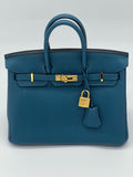 Birkin 25 Togo Bleu Jean Gold Hardware Birkin 25 Togo Bleu Jean Gold Hardware