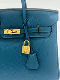 Birkin 25 Togo Bleu Jean Gold Hardware Birkin 25 Togo Bleu Jean Gold Hardware