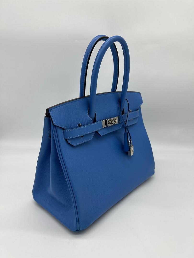 Birkin 30 Epsom Bleu Paradis Palladium Hardware Birkin 30 Epsom Bleu Paradis Palladium Hardware