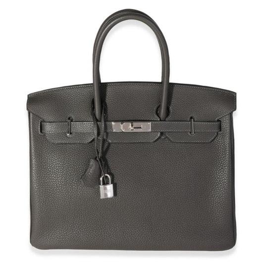 Birkin 35 Togo Graphite Palladium Hardware
