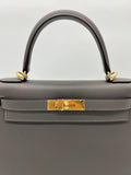 Kelly 28 Epsom Gris Meyer Gold Hardware Kelly 28 Epsom Gris Meyer Gold Hardware