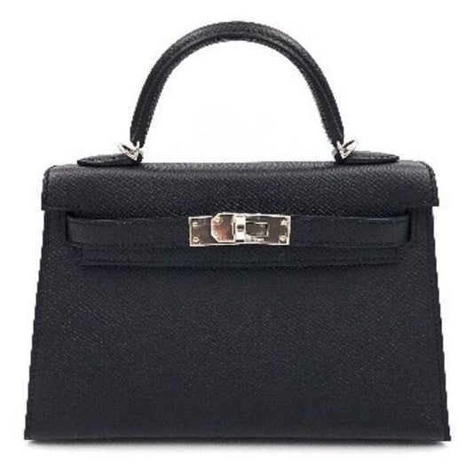 Kelly 20 Epsom Noir Palladium Hardware