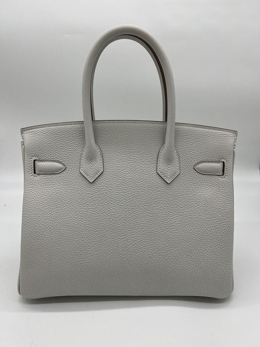 Birkin 30 Gris Pale Togo Palladium Hardware