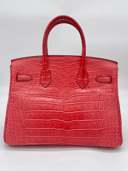 Birkin 30 Bougainvillier Matte Alligator Rose Extreme Palladium Hardware