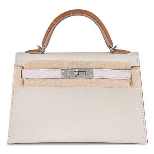 Kelly 20 Tricolore Epsom Craie/Mauve Pale/Gold Palladium Hardware