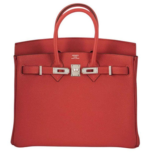 Birkin 25 Togo Rouge Pivoine Palladium Hardware