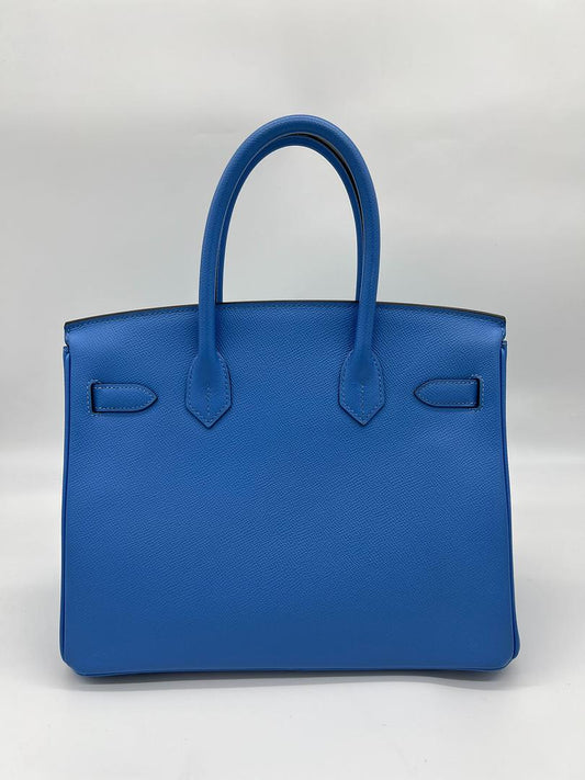Birkin 30 Epsom Bleu Paradis Palladium Hardware