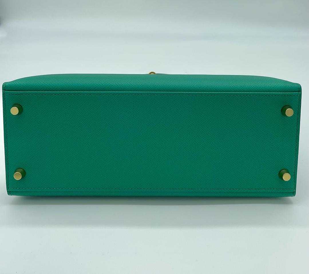 Kelly 28 Epsom Vert Jade Gold Hardware Kelly 28 Epsom Vert Jade Gold Hardware