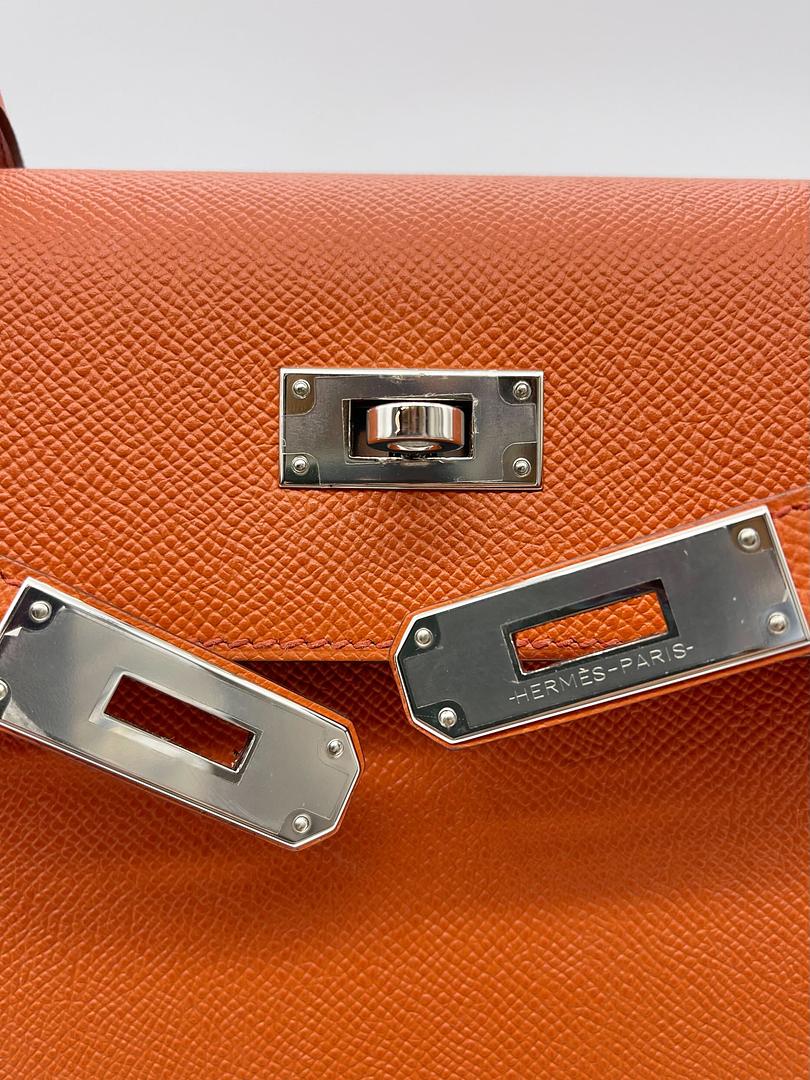 Kelly 28 Epsom Potiron Orange Palladium Hardware Kelly 28 Epsom Potiron Orange Palladium Hardware