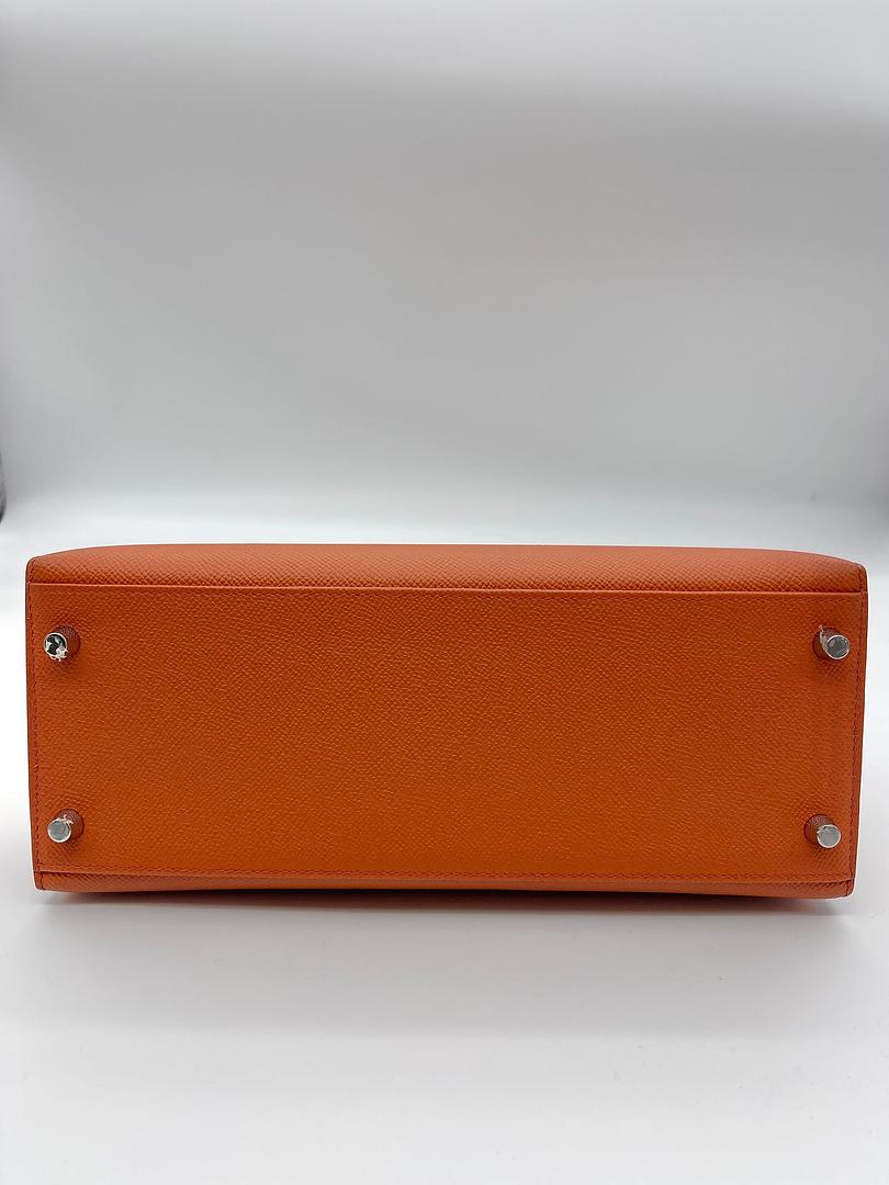 Kelly 28 Epsom Potiron Orange Palladium Hardware Kelly 28 Epsom Potiron Orange Palladium Hardware