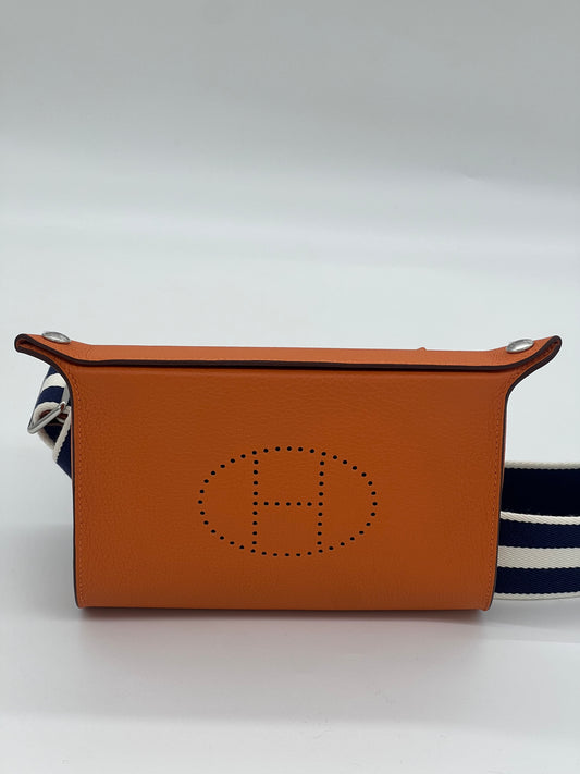 Videpoches Togo orange/blanc/bleu saphir Palladium Hardware