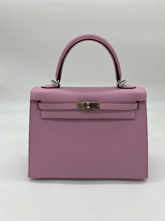 Kelly 25 Epsom Mauve Sylvestre Palladium Hardware