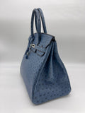 Birkin 35 Ostrich Bleu Roy Palladium Hardware Birkin 35 Ostrich Bleu Roy Palladium Hardware