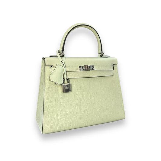 Kelly 25 Epsom Vert Fizz Palladium Hardware