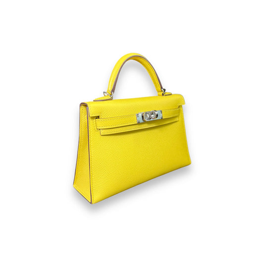 Kelly 20 Epsom Jaune De Naples Palladium Hardware
