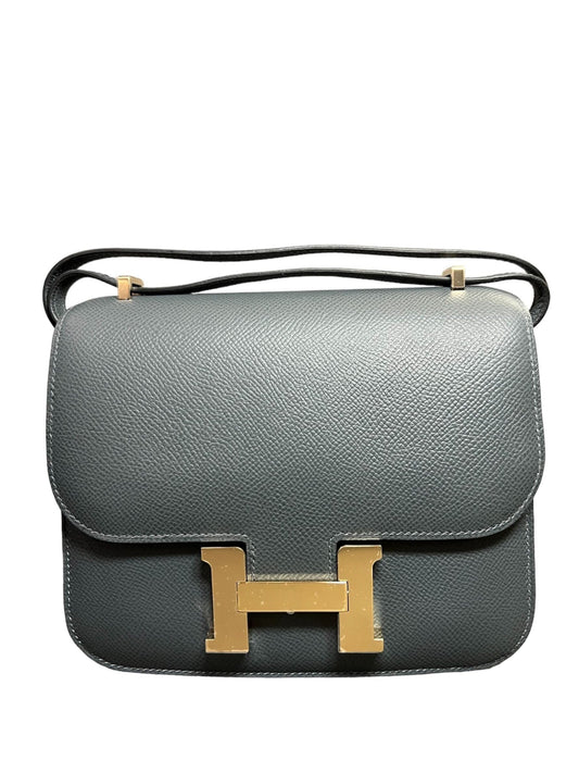 Constance 18 Epsom Gris Misty Gold Hardware