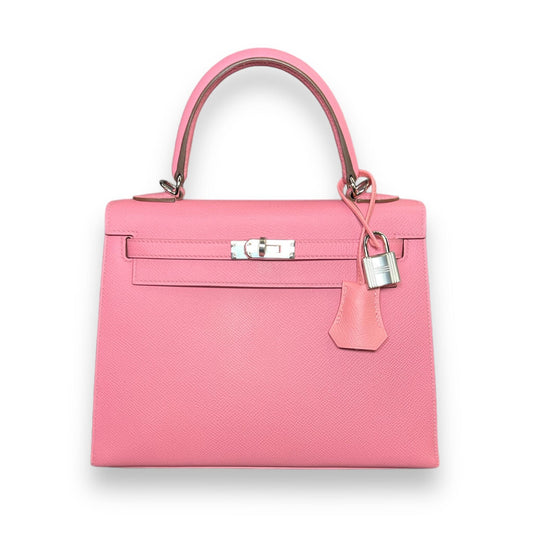 Kelly 25 Epsom Rose Confetti Palladium Hardware