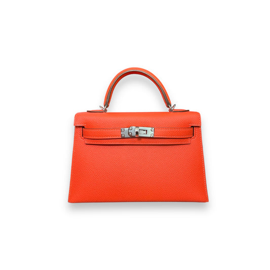 Kelly 20 Epsom Orange Field Palladium Hardware