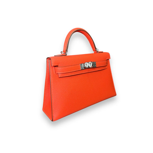 Kelly 20 Epsom Orange Field Palladium Hardware