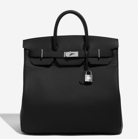 Birkin 40 Haut A Courroies Togo Noir Palladium Hardware
