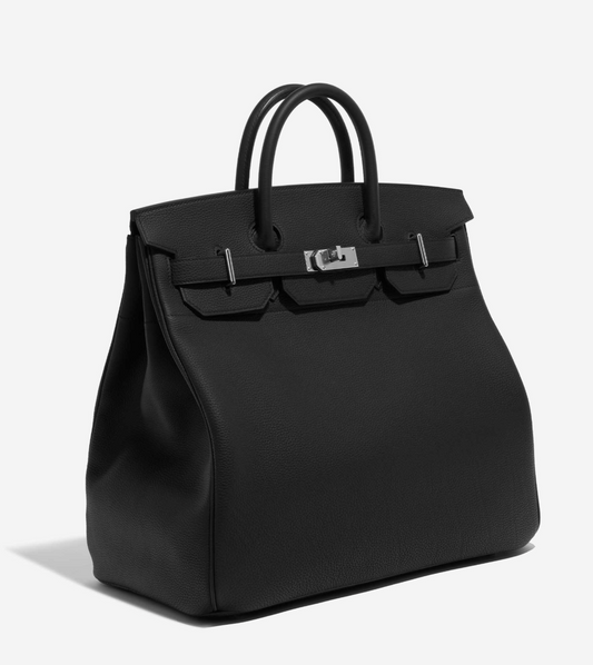 Birkin 40 Haut A Courroies Togo Noir Palladium Hardware