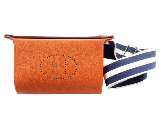 Videpoches Togo orange/blanc/bleu saphir Palladium Hardware