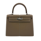 Kelly 25 Etoupe Swift Padded Palladium Hardware Kelly 25 Etoupe Swift Padded Palladium Hardware