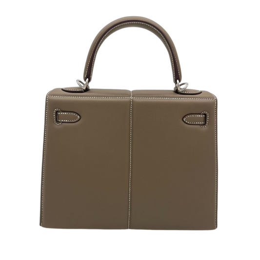 Kelly 25 Etoupe Swift Padded Palladium Hardware