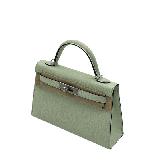 Kelly 20 Epsom Vert Fizz Palladium Hardware