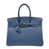 Birkin 35 Ostrich Bleu Roy Palladium Hardware Birkin 35 Ostrich Bleu Roy Palladium Hardware