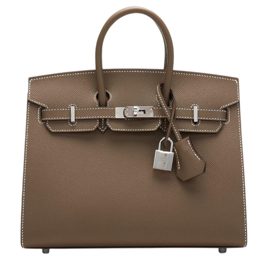 Birkin 25 Etoupe Epsom Palladium Hardware