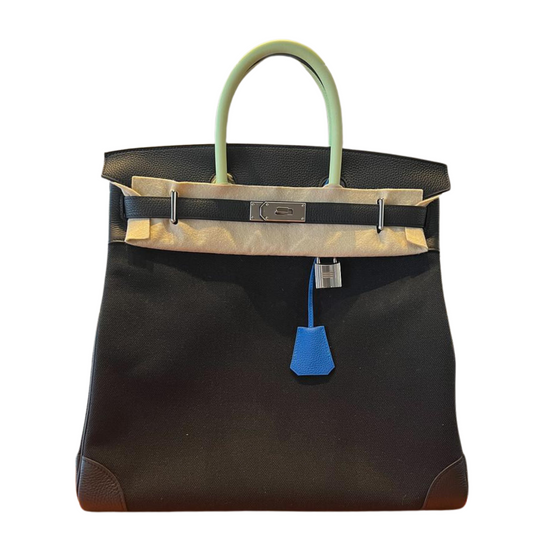 Birkin 40 Haut a courroies Multi bag noir/absinthe/hydra Palladium Hardware