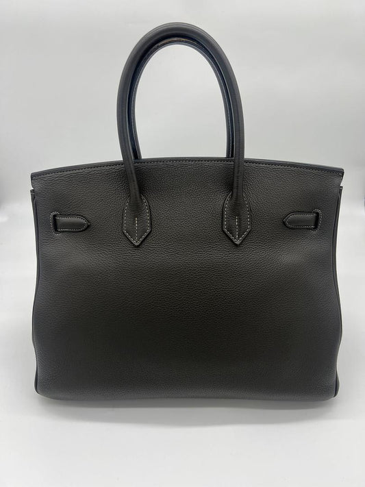Birkin 35 Togo Graphite Palladium Hardware