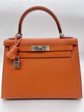 Kelly 28 Epsom Potiron Orange Palladium Hardware Kelly 28 Epsom Potiron Orange Palladium Hardware