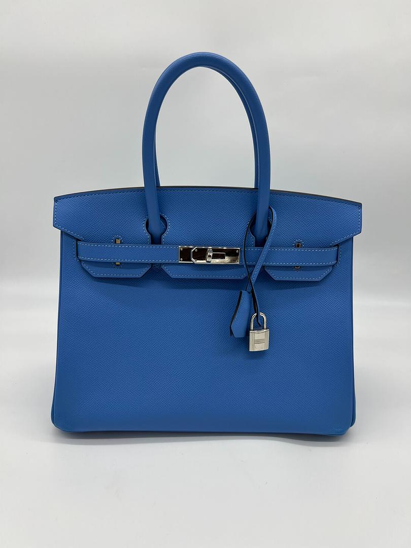 Birkin 30 Epsom Bleu Paradis Palladium Hardware Birkin 30 Epsom Bleu Paradis Palladium Hardware