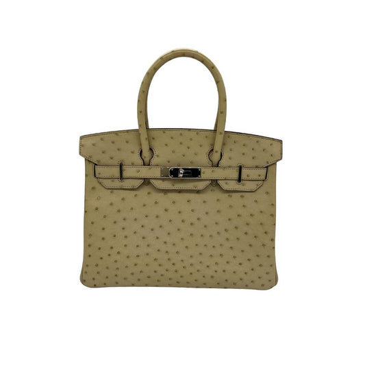 Birkin 30 Ostrich Parchemin Palladium Hardware