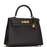 Kelly 28 Epsom Noir Gold Hardware Kelly 28 Epsom Noir Gold Hardware