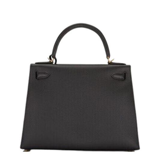 Kelly 28 Epsom Noir Gold Hardware