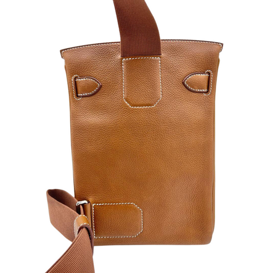 HAC A DOS backpack Fauve Barenia faubourg Palladium Hardware