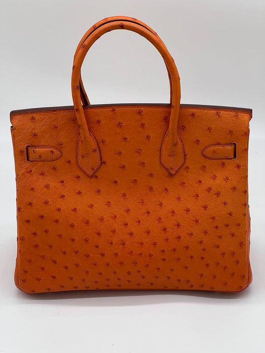 Birkin 30 Ostrich Cognac GHW - Buy & Consign Authentic Pre-Owned Luxury  Goods