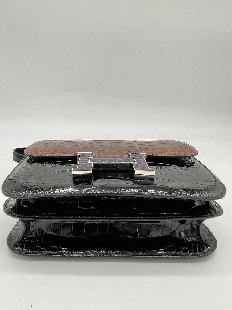 Constance III 18 Mini Marquetry AL Noir/Miel/Cassic Palladium Hardware