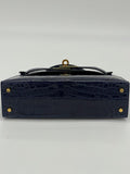 Kelly II 20 Sellier Alligator Bleu Saphir Gold Hardware